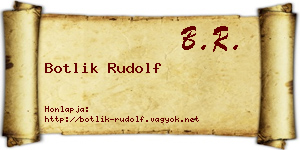 Botlik Rudolf névjegykártya